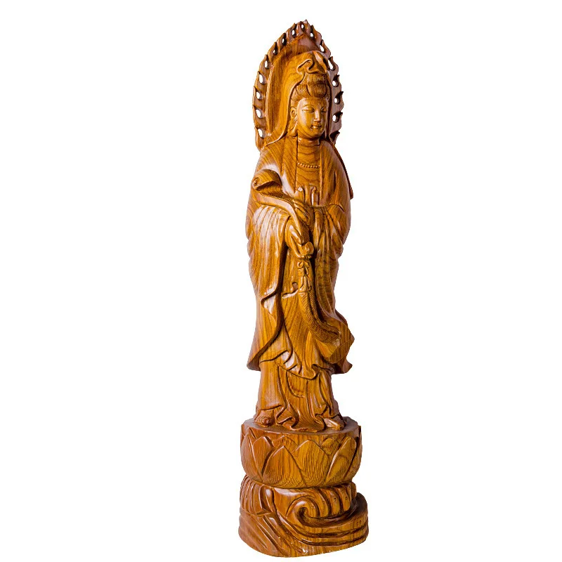 Shengwei craft factory outlets African pear-stop wishful Guanyin Buddha King 1 m Decoration