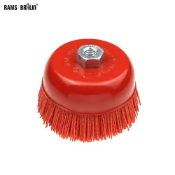 1 piece 115* M14 Cup Nylon Abrasive Brush Wheel P80 Pile Polymer-abrasive 4.5