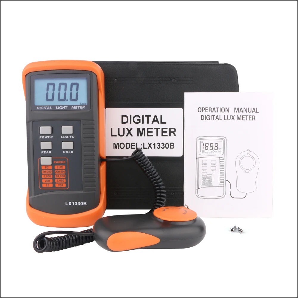 RZ Digital lux Meter 200,000 Lux Digital LCD Light Meter Measuring Tools LX1330B