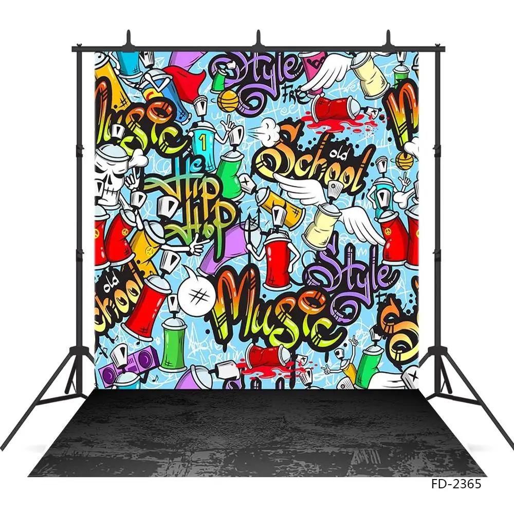 Fondo fotográfico de vinilo colorido con grafiti, telón de fondo para fotografía de bebé, estudio de fotografía Digital, cámara de fotos