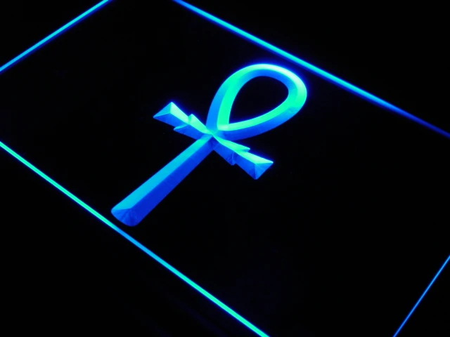 i890 Egyptian Ankh Hieroglyphic Decor Neon Light Light Signs On/Off Swtich 20+ Colors 5 Sizes