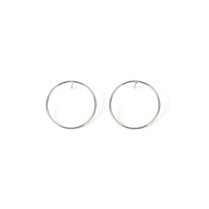 Simple Trendy Geometric Round Circle Stud Earrings for Women Korean Ear Studs Earing Brincos Ear Jewelry Girls Gift RY40 image 6