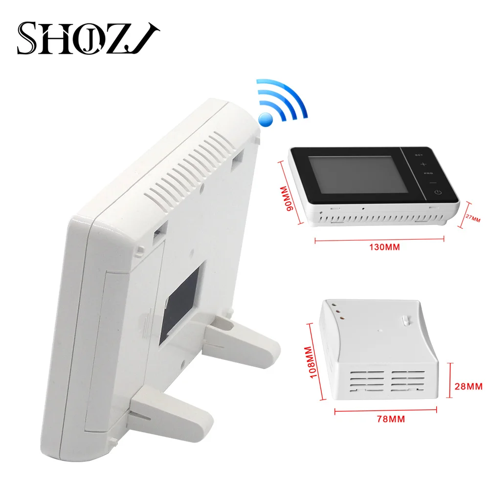 SMART HOME Programble wireless  Control of Adjustable Gas Boiler with Receiver RF transmitter Mounting Plate Thermostat