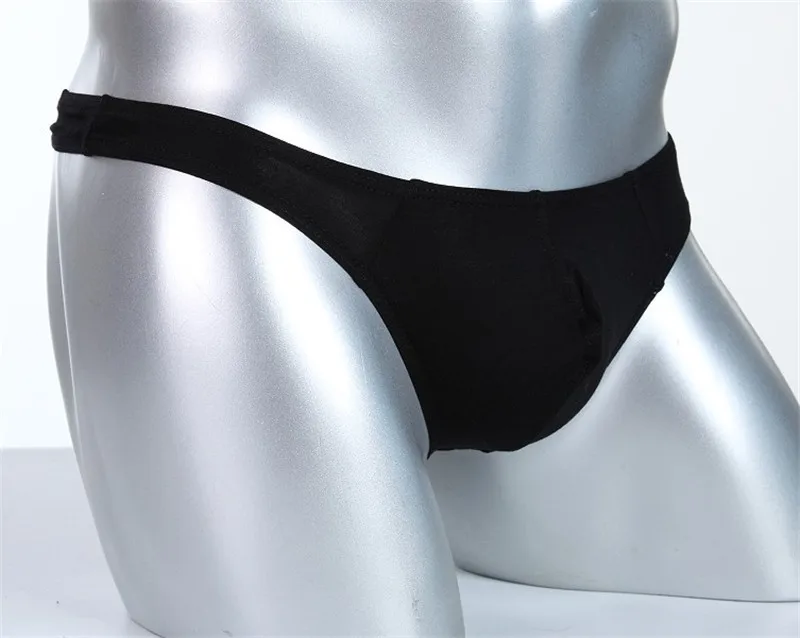 Wholesale Sexy Mens Underwear Modal Briefs Thongs Soft Bulge Pouch Underpants Slip Homme Men\'s Bikini Briefs Thong High Quality