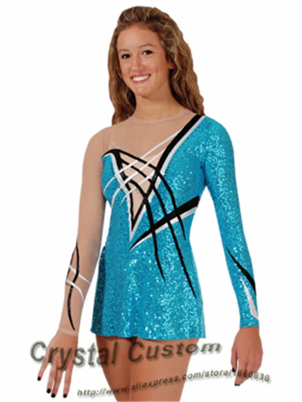 Crystal Custom Child Figure Competition Dress Beautiful New Brand Vogue Ice  Skating Dresses For Competition G2825