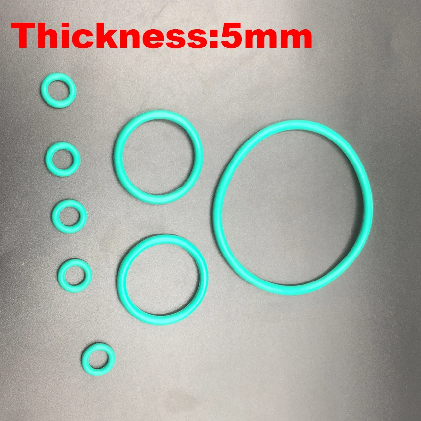 

1pc 265x5 265*5 270x5 270*5 275x5 275*5 OD*Thickness Green Fluoro FKM Fluorine Rubber O-Ring Washer Grommet Seal O Ring Gasket