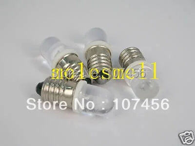 

Free shipping 100pcs warm white E10 6V Led Bulb Light Lamp for LIONEL 1447