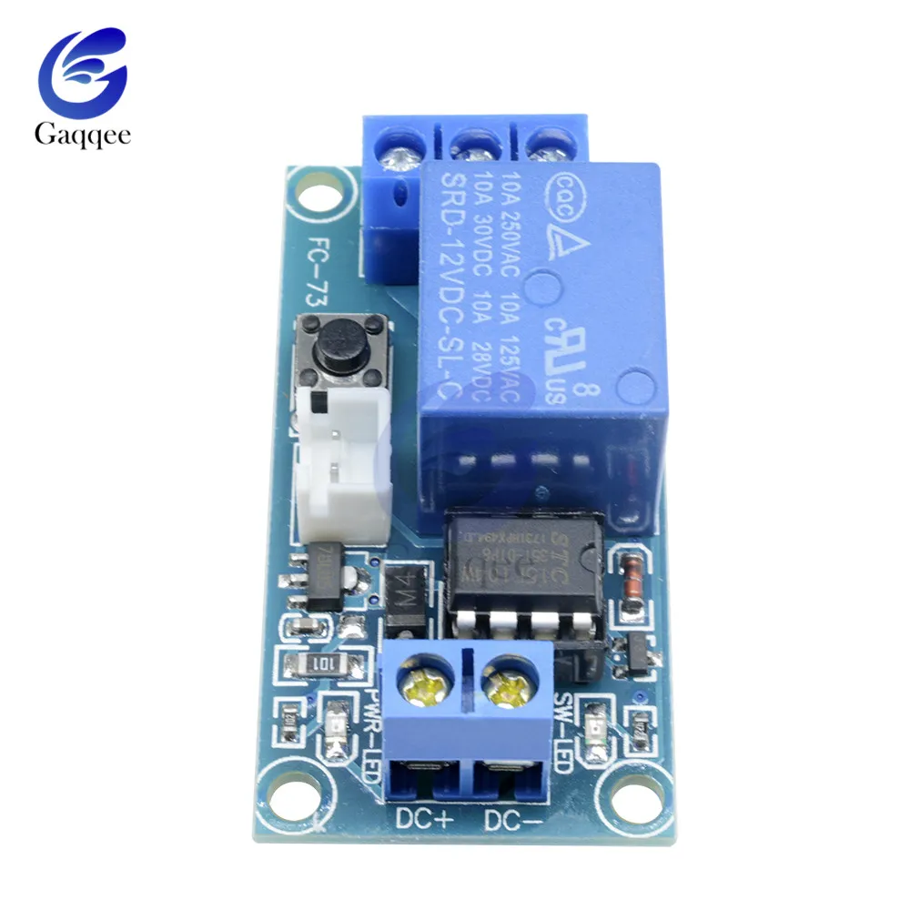 DC 12V 1CH Latching Relay Module Bistable Switch Button Start-Stop 10A Load for Arduino SCM Control Household Appliance Control