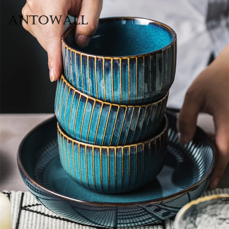 ANTOWALL European Household ceramic tableware set good looking dish plate bowl star light series Chinese dishware set