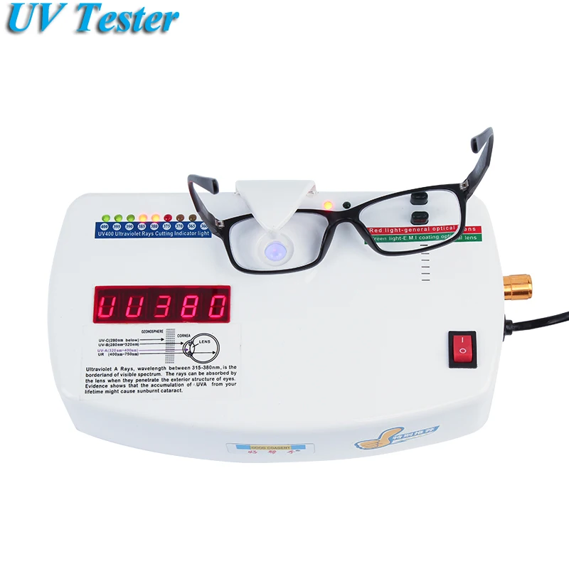 UV400 Tester Anti-radiation Multi-functional UV Tester 10W 220V/110V Glasses Equipment CP-13B