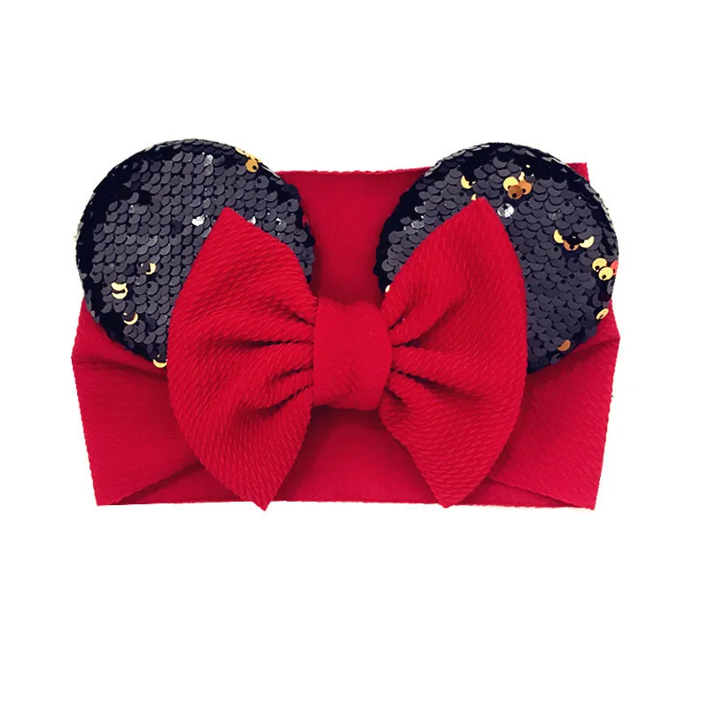 Baby Headband Minnie Ears Baby Headbands for Girls Baby Girl Headbands Newborn with Bows Bandeau Bebe Fille Baby Turban Headband