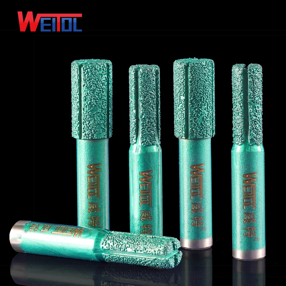 WeiTol 1PCS 12.7MM SHK Diamond Emery Stone Router Bits Marble Granite Cutting Tools