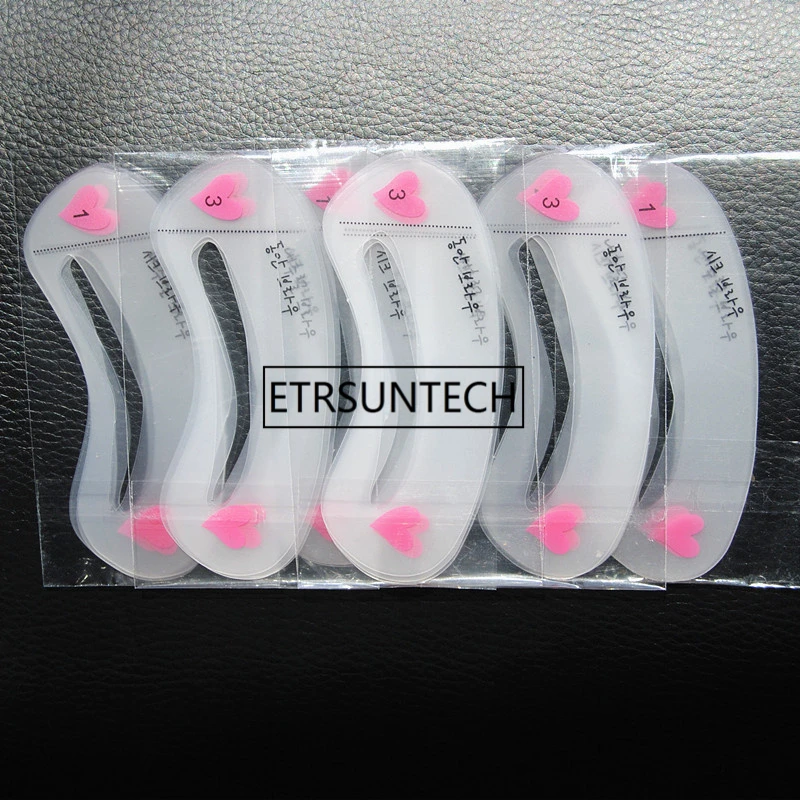 3pcs/set Eyebrow Shaping Stencils Thrush Card Tool Card Template Assisted Device Card Easy Makeup Beauty girl F1681