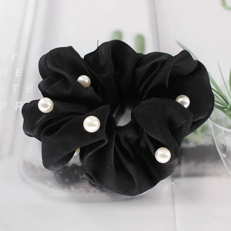 1pc Good Quality Women Hairbands Girls Elastic Hair Rope Bead Band Female Velvet Scrunchies Ponytail Holder Hair Accessories