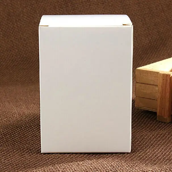 

7*7*10CM White Kraft Boxes Cosmetic Gift Packing Box Party Candy Cookie Box Essence Bottle Paper Boxes 200pcs\lot Free shipping