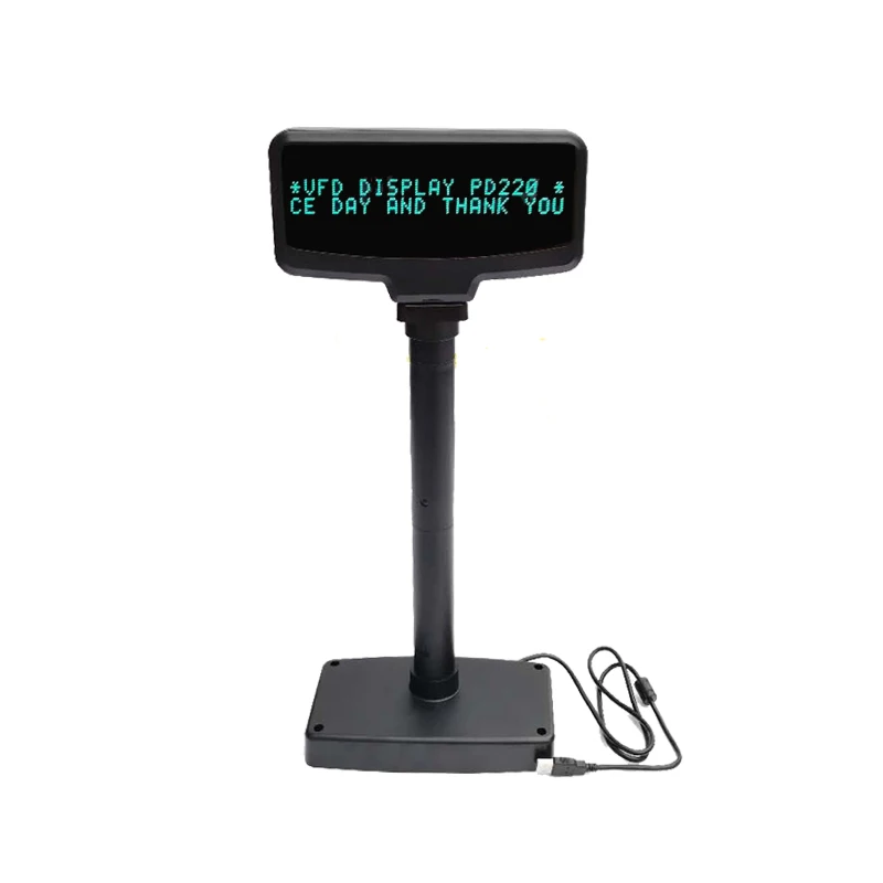 USB Interface customer display VFD customer pole customer screen 20 columns x 2 lines display customer factory retail