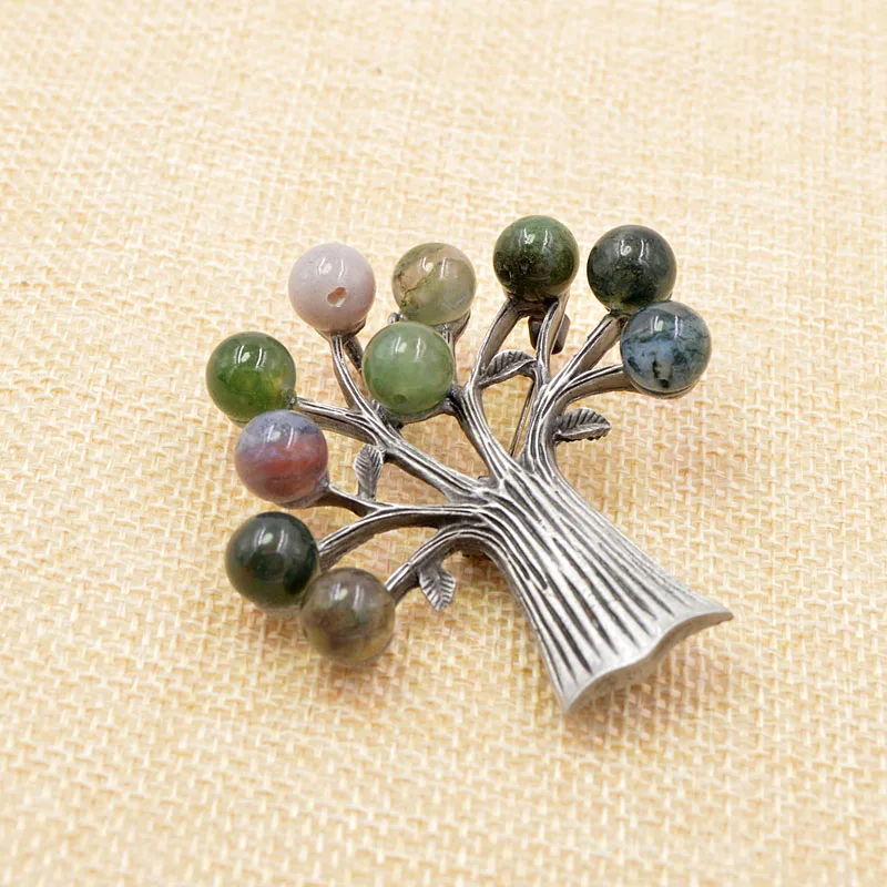 CINDY XIANG Stone Tree Brooches for Women Elegant Vintage Brooch Pin Suit Accessories 3 Colors Choose High Quality New 2018 Gift