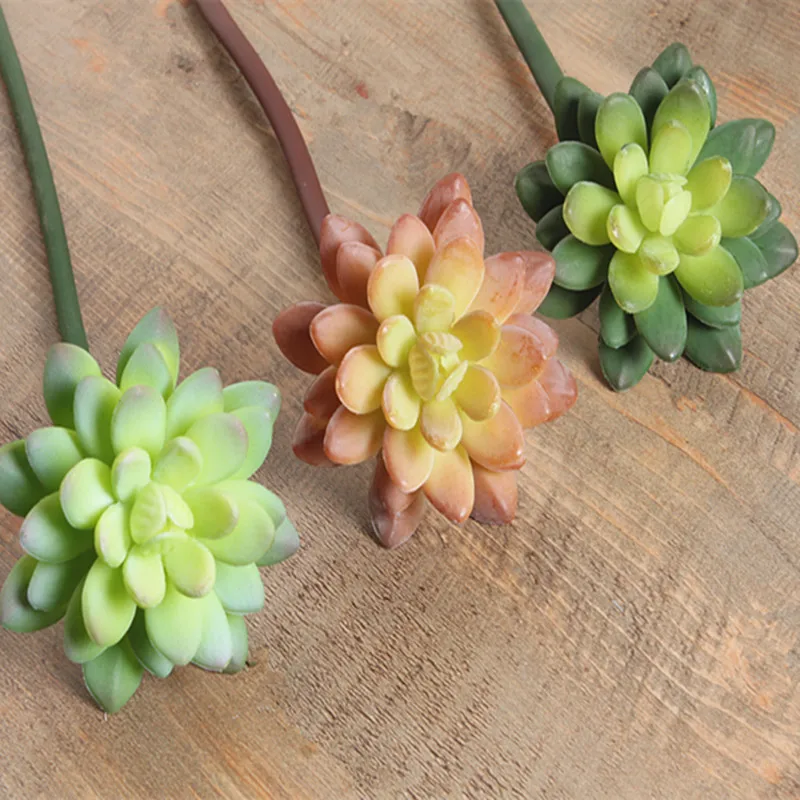 (10 pcs/lot) artificial succulents planta wholesale lotus flowers fake plastic artificial plants artificial flower factory