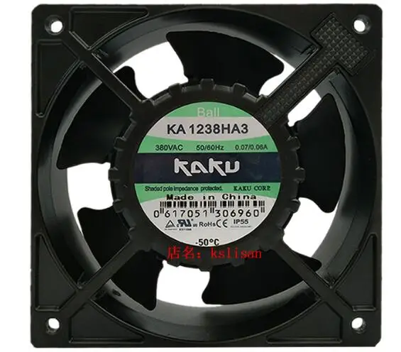 

Wholesale: original KAKU KA1238HA3 AC380V 0.07A 12038 Ball bearing Metal Fan Fan