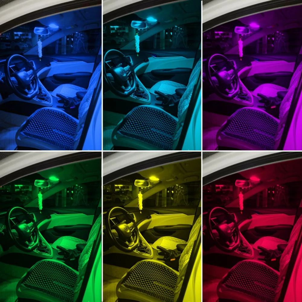 C5W LED RGB Festoon 31mm 36mm 39mm 42mm Car Interior Signal Lights Remote Control Multicolor Dome Light Reading Lamp Auto 12V