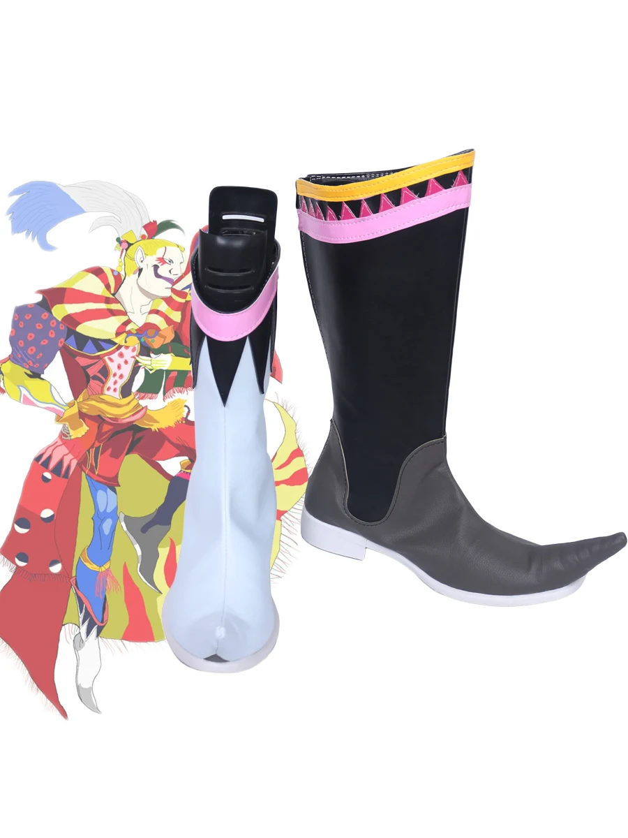 Sepatu Cosplay Kefka Palazzo Sepatu Boot Cosplay Final Fantasy VI Kefka Palazzo Dibuat Sesuai Pesanan Ukuran