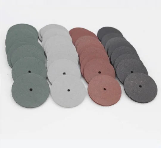 40pcs/bag Mixed 4 Colors 2.35mm Dental Lab Polishing Wheels Silicone Rubber Polishers 22*1mm