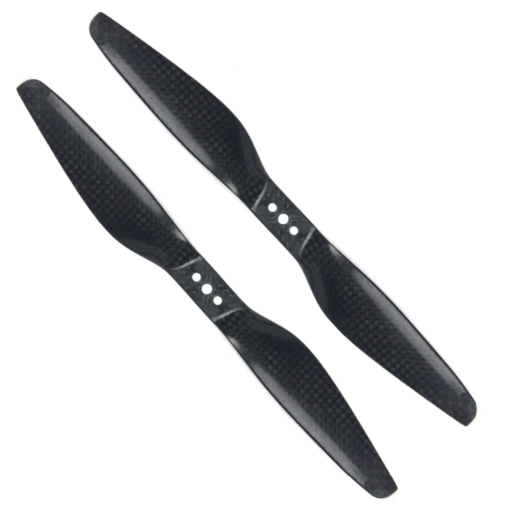 8055 3K Carbon Fiber Propellers 8inch CW CCW CF Props  for  Multicopter Quadcopter Black 8*5.5inch  with 3holes