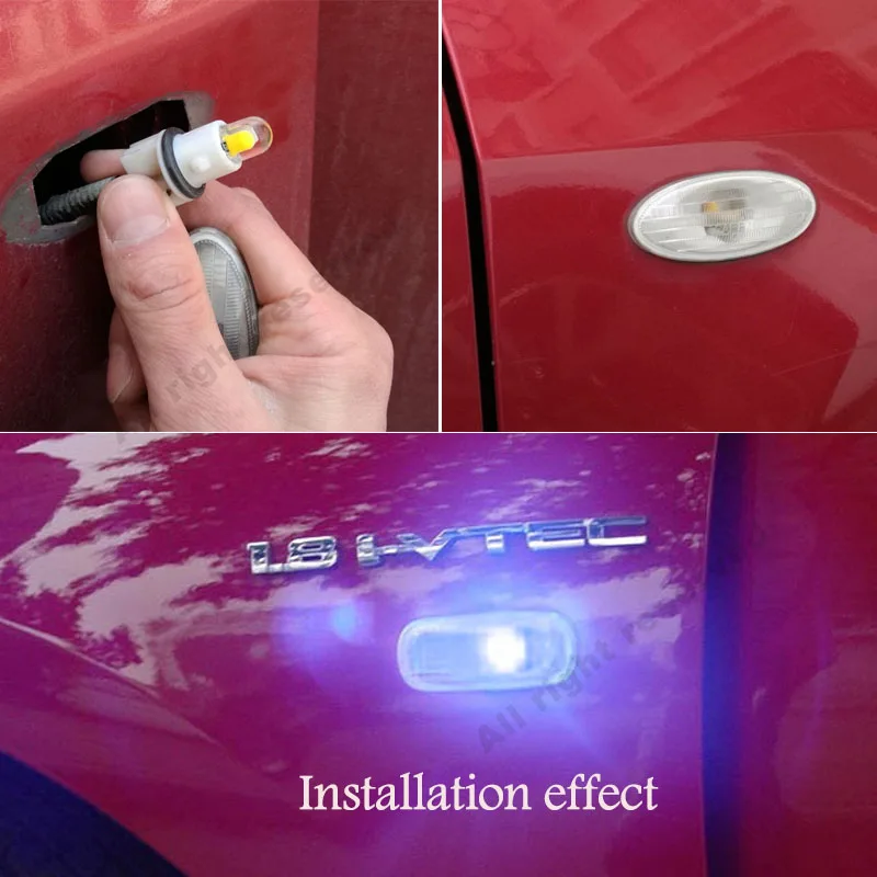 6 X Auto T10 LED W5W LED Bulbs White 194 168 LED Lamp 501 COB silicone shell Car LED Lights Super Bright Turn Side Lamp 12V D030