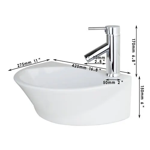 Monite Bathroom Sink Pia Ceramic WashBasin Countertop Short Chrome Brass Basin Faucet White Ceramic Basin Faucet Mixer Tap