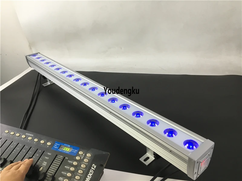 

8 pieces outdoor ip65 uplighting colored led wall washer waterproof 18x3w 3in1 rgb IP65 PC rgb led wallwasher light