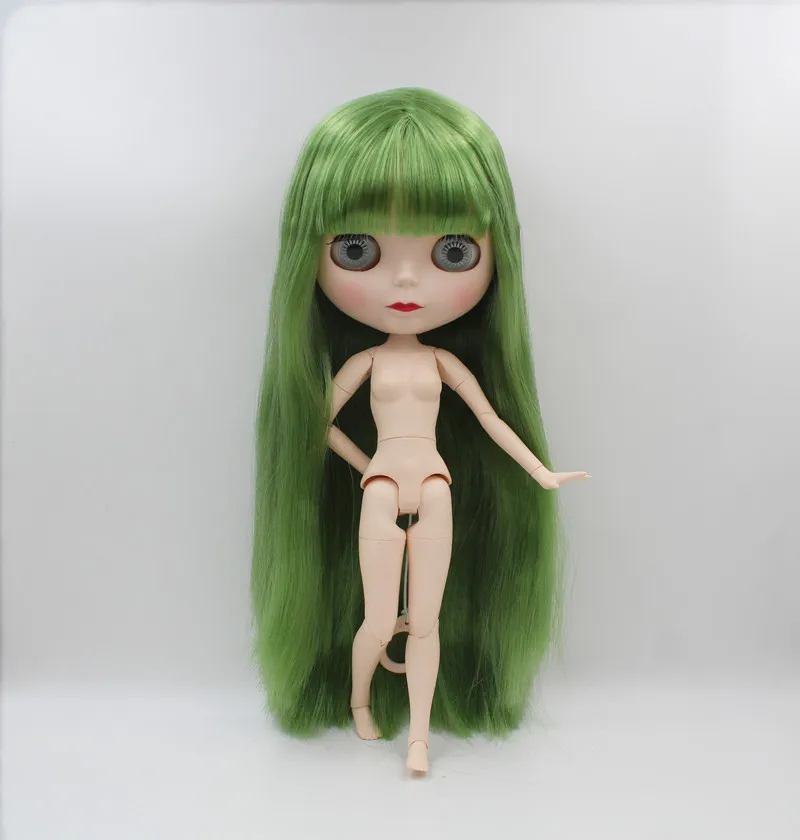 

Blygirl,Blyth doll,It has straight, straw-green bangs, 1/6 nude dolls, 19 joints, and a new face doll that can be made up