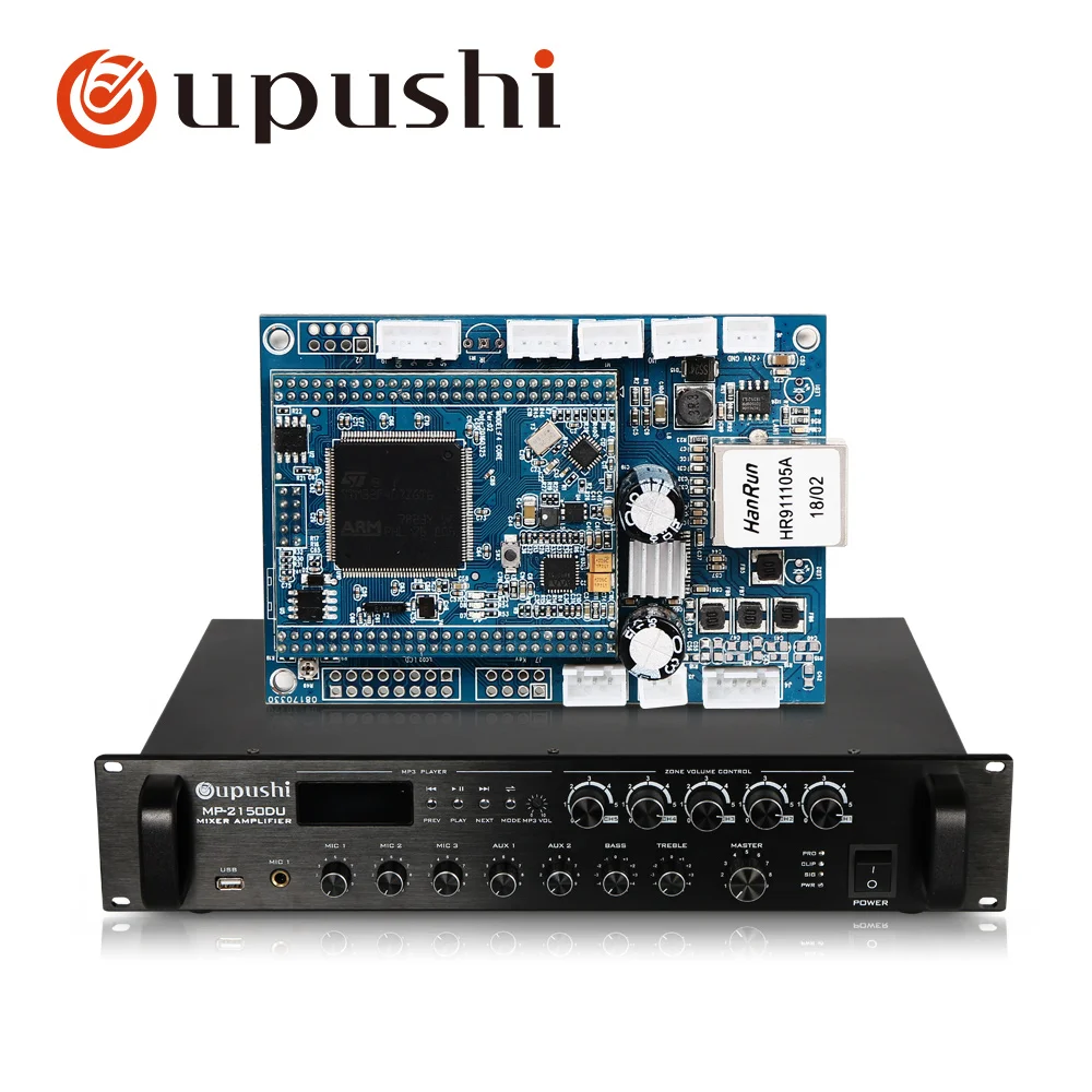 Modulo di rete IP Oupushi modulo amplificatore altoparlante IP RJ45 wireless modulo scheda di controllo di rete IP65 per sistema di diffusione sonora