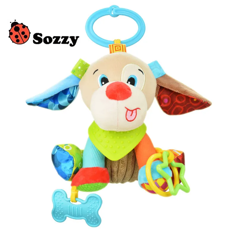 1pcs Sozzy Multifunctional Baby Toys Rattles Mobiles Soft Cotton Infant Pram Stroller Car Bed Rattles Hanging Animal Plush Toys