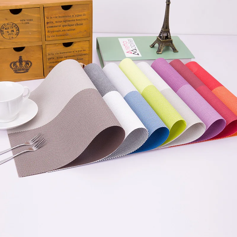 4 Pcs / lot Insulation pad stripes Fashion pvc dining table mat disc pads bowl pad coasters waterproof table cloth pad