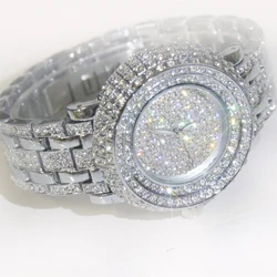 2019 Luxury Crystal watch stainless steel strap Quartz Watch Rhinestone Women Watches Clock female Ladies Dress Wristwatch