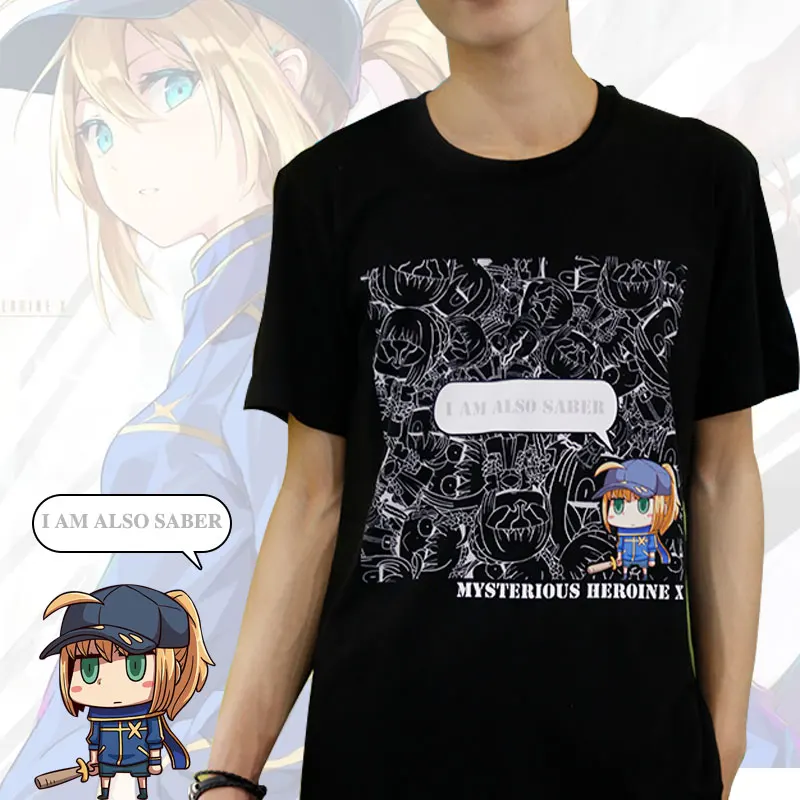 MGFHOME Anime JK Fate Grand Order FGO Mysterious Heroine X Alter Cosplay Shirt T-Shirt Tops Tee Short Sleeve Women Men t shirt