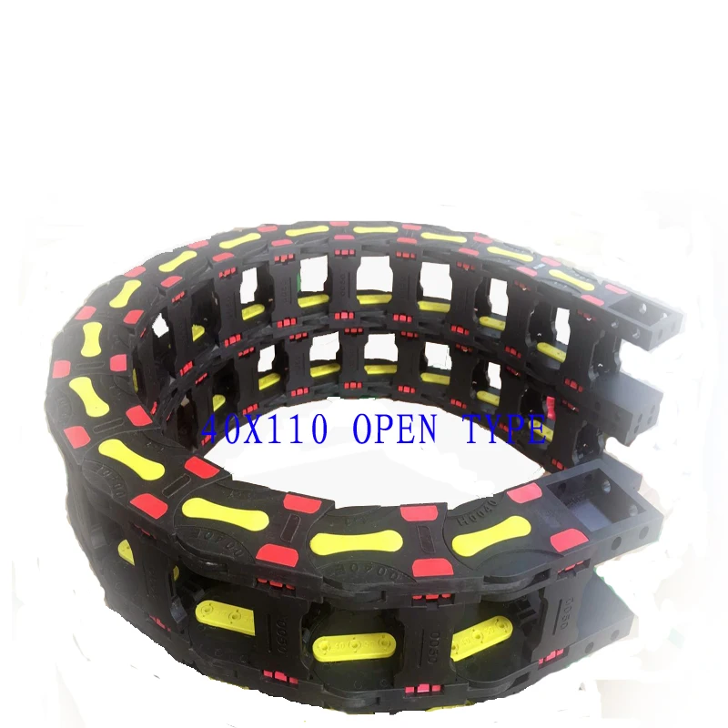 Free Shipping 40x110 10 Meters Bridge Type Plastic Cable Carrier With End Connectors