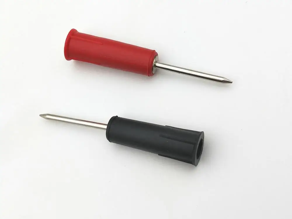 2pcs 4mm Banana Jack to 2mm Pin Tip Plug Adapter for test