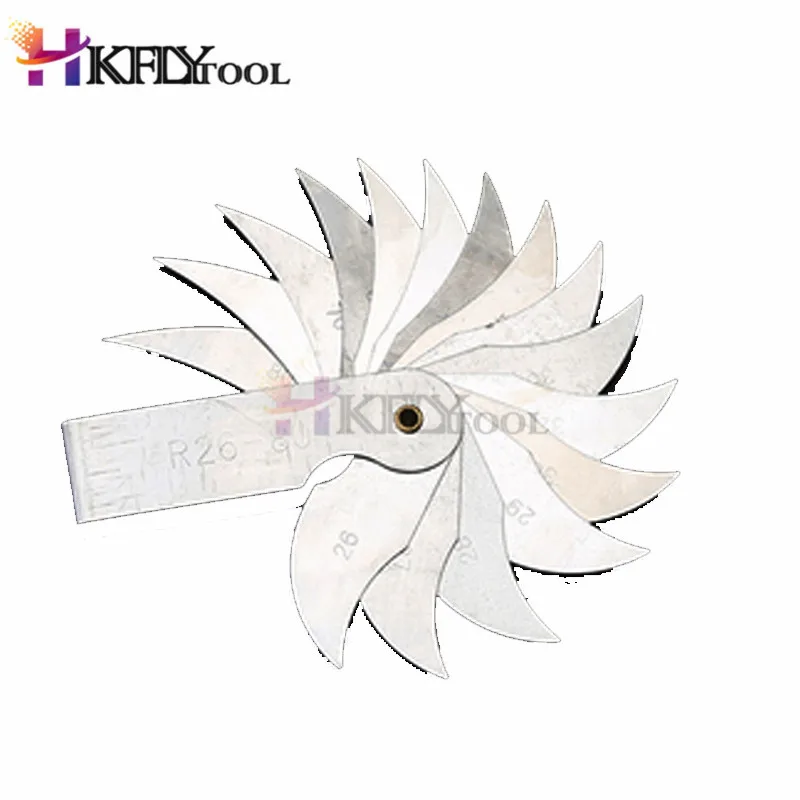 Radius gage Gauge Fillet set R26-80mm Concave Convex arc end internal external  Measuring Gauging Tool