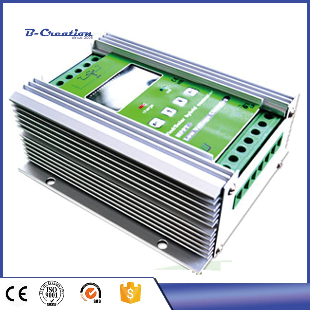 750w 12/24V Advanced Off Grid MPPT Wind Solar Hybrid Boost Charge Controller with boost charge, stepless unload function