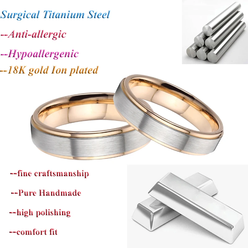 Love Alliances Classic Marriage Promise Wedding Rings Set for Couples Men and Women Gift Titanium Stainless Steel Men's Ring