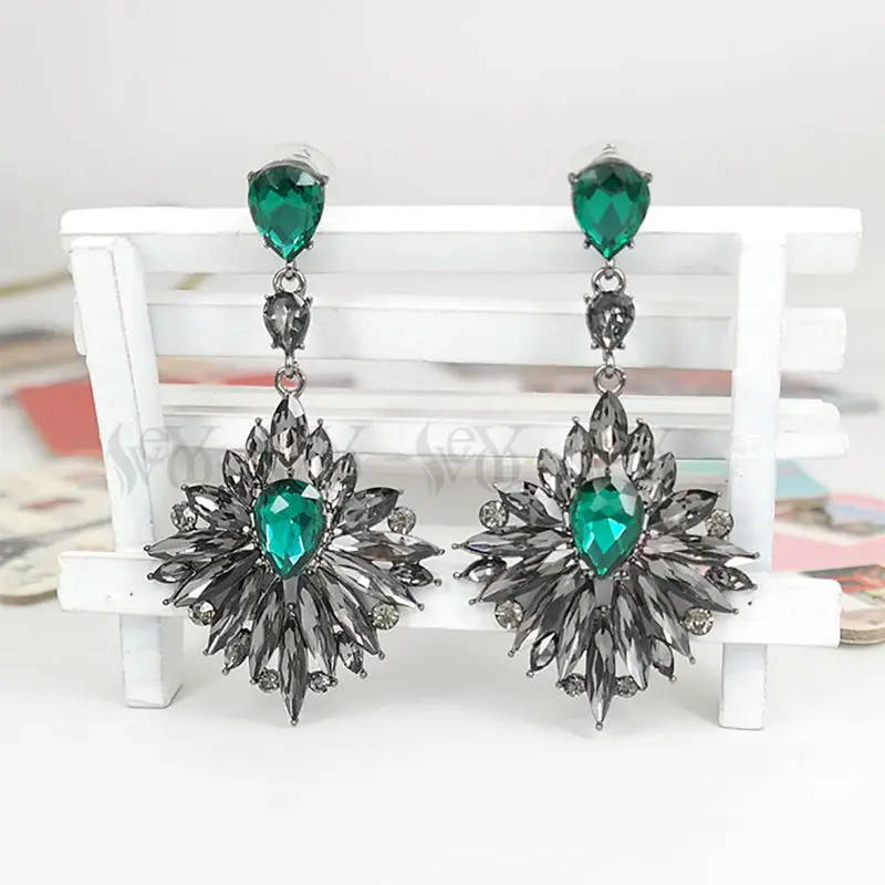 VEYO Vintage Crystal Drop Earrings For Women Long Earring Luxury Earrings High Quality Brincos Pendientes