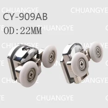 metal roller OD:22mm wheels arc glass partition sliding door pulley shower room hardware