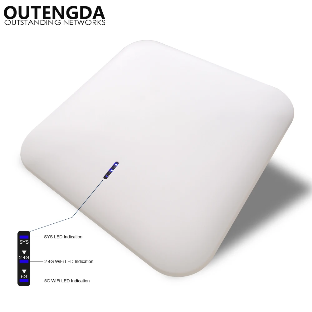 1200Mbps 11AC Dual Band Wireless Ceiling AP Router Access Point WiFi Repeater Ceiling-mounted AP Router 2.4G&5.8G Support POE