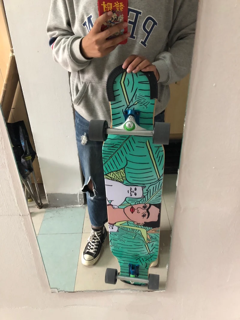 Kostenloser versand skate bord glatte zurück aufkleber lange bord zurück aufkleber 120x25 cm nicht griptape