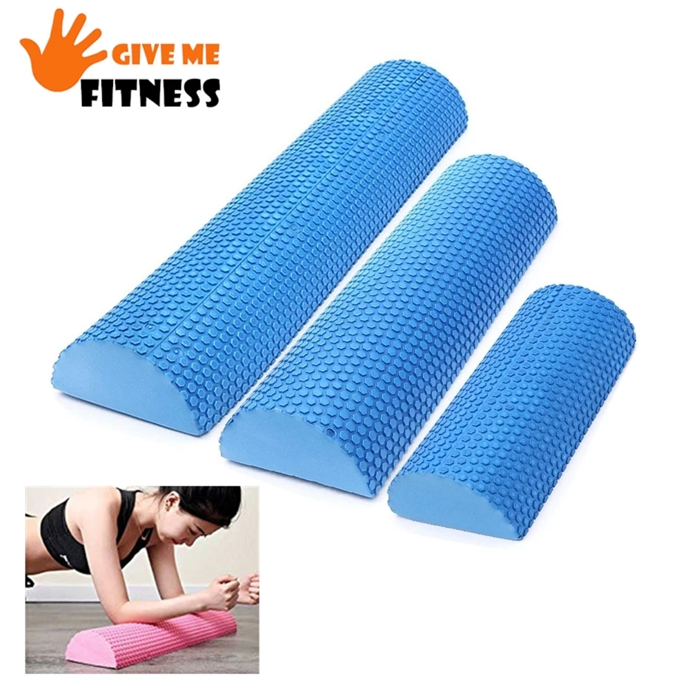 Half Round Yoga Roller EVA High Density Fitness Balance Pad Deep Tissue Massage Pilates Blocks With Massage Floating Point