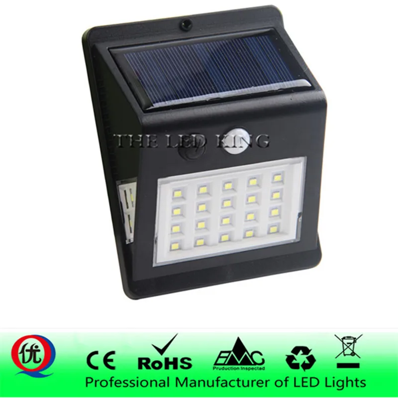 

LED Solar Light Outdoor Solar Lamp with PIR Motion Sensor Solar Powered Waterproof Wall Light for Garden Yard Path Decoration