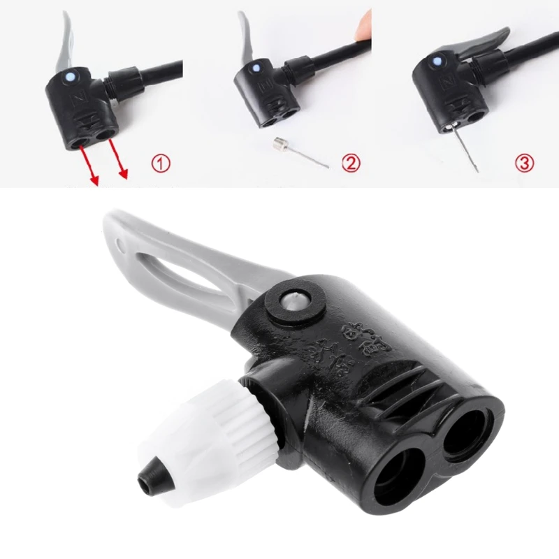 Bicycle Pump Nozzle Hose Adapter Double Head Pumping Parts Accessories F/V Service A/V Schrader/Presta Valve Converter Bicycle