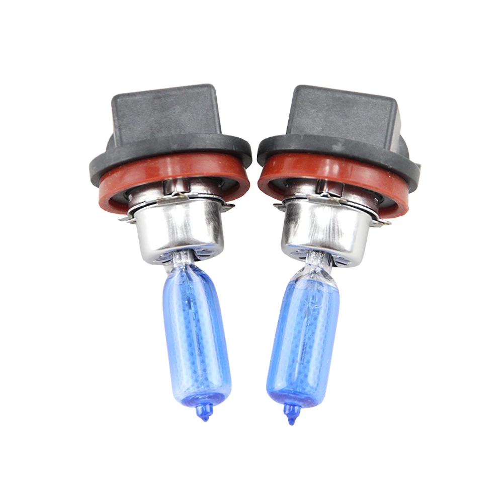 A Pair of H8 H9 H11 12V 65W 6500K Super White Light Auto Car Halogen Bulb Front Fog Light Headlights Lamps