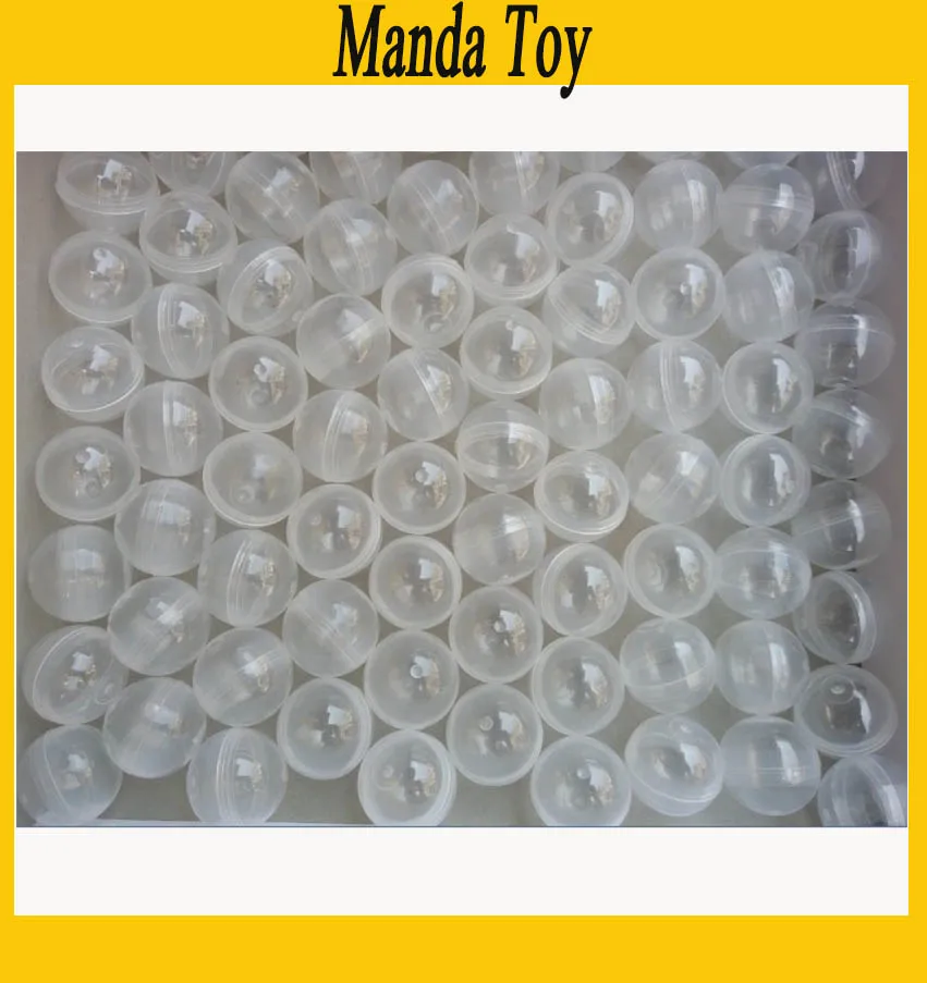 32mm Clear Plastic Capsule Toy Capsules For Vending Empty Plastic Toys Ball 100pcs/Lot Free Shipping